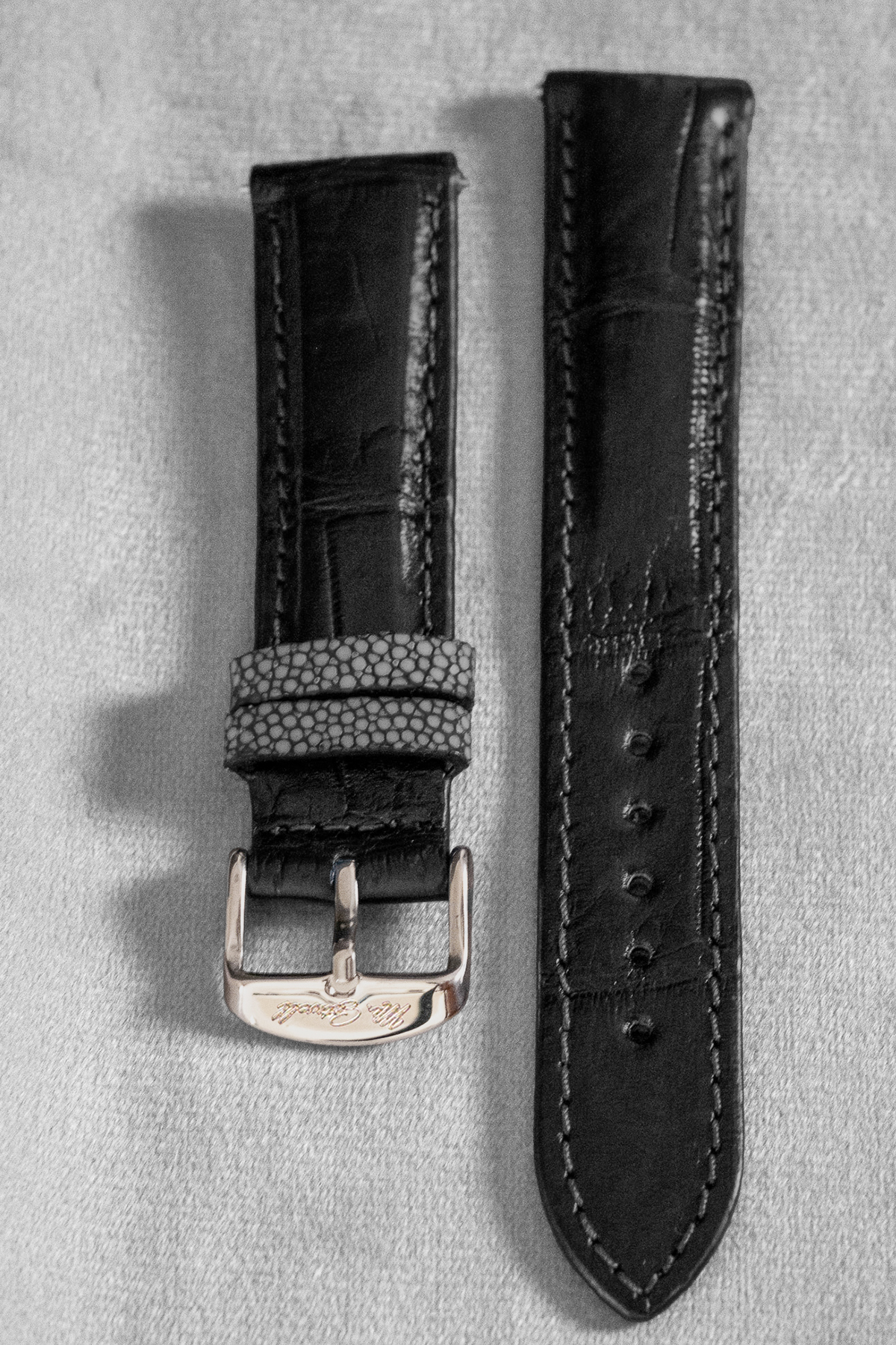 Black Gator Leather
