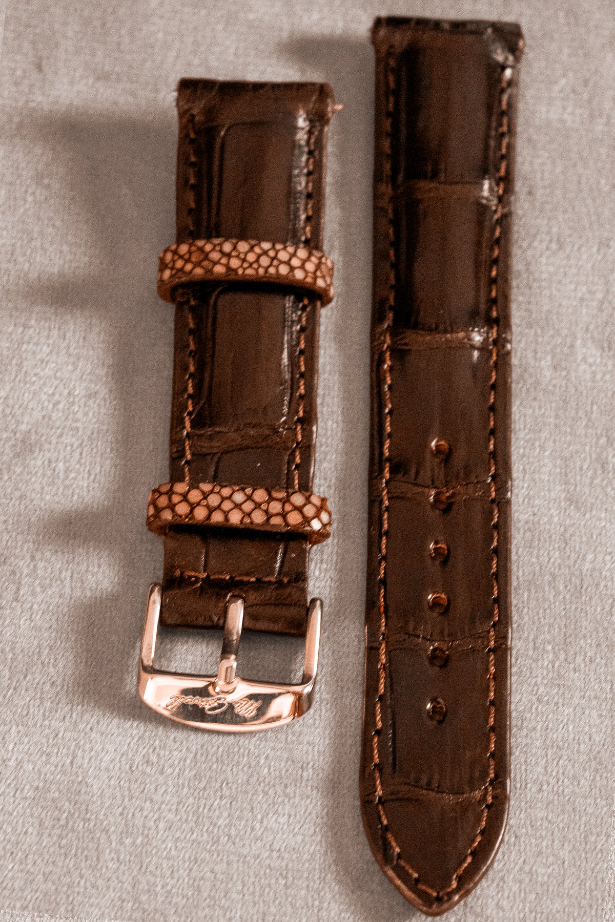 Orange Gator Leather